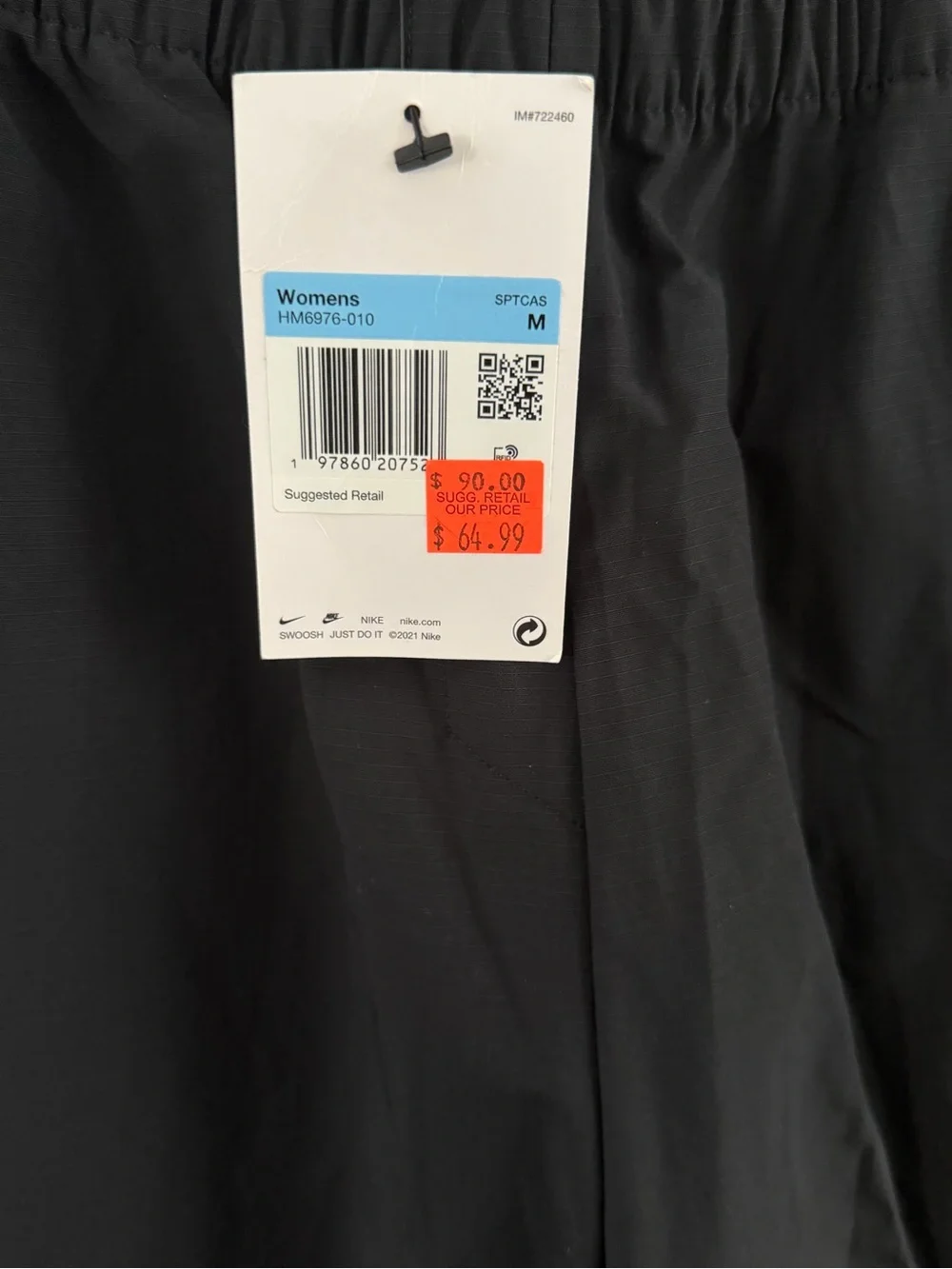 Nike Black Women's Cargo Track Pants with Swoosh